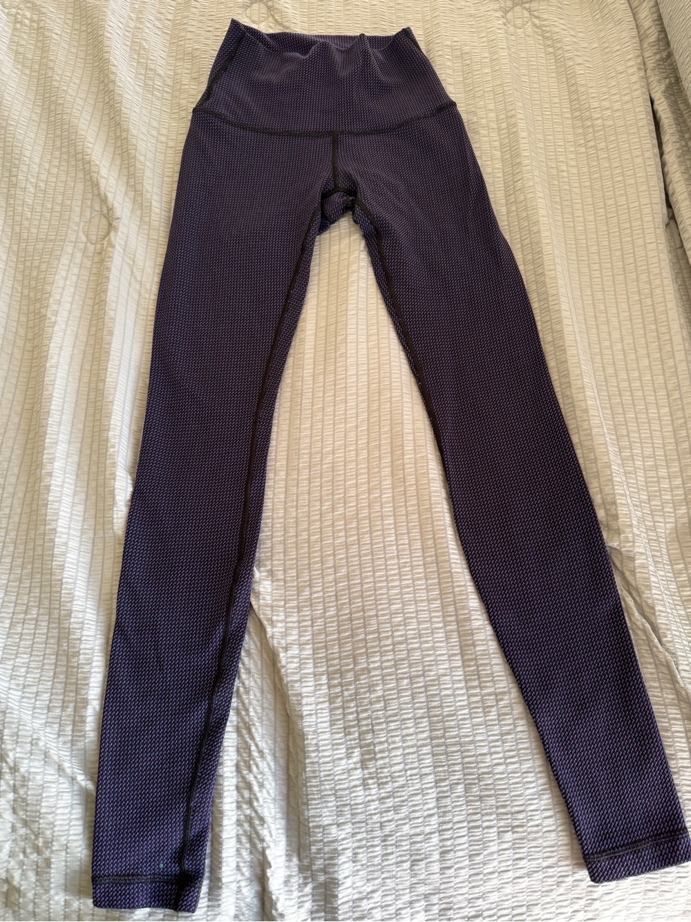 Lululemon Wunder Under High Rise Legging Purple Black Teeny Check